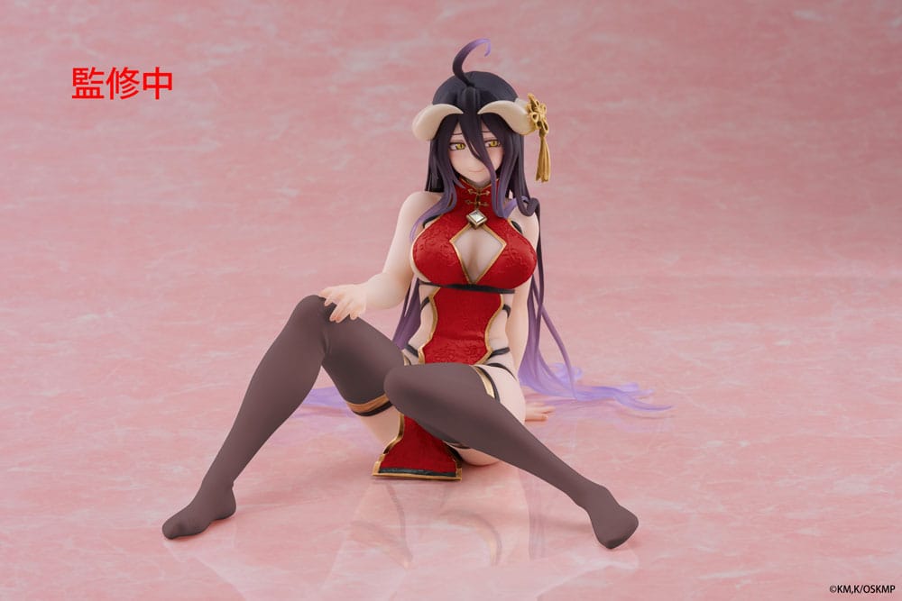 Overlord PVC Statue Desktop Cute Figure Albedo Chinese Dress Ver. Renewal 13 cm Image 6