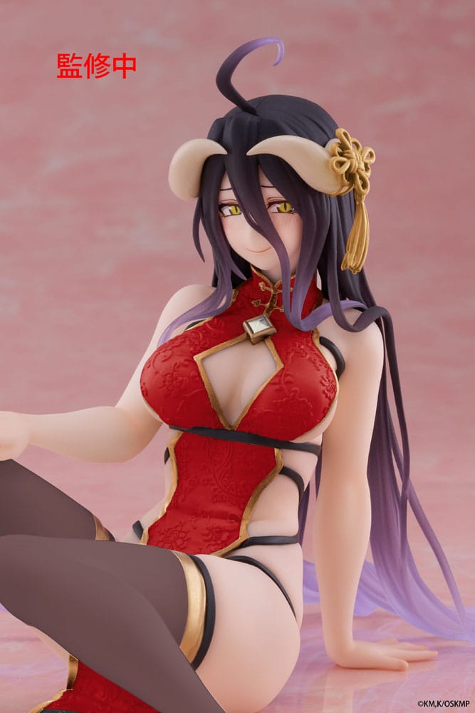Overlord PVC Statue Desktop Cute Figure Albedo Chinese Dress Ver. Renewal 13 cm Image 7
