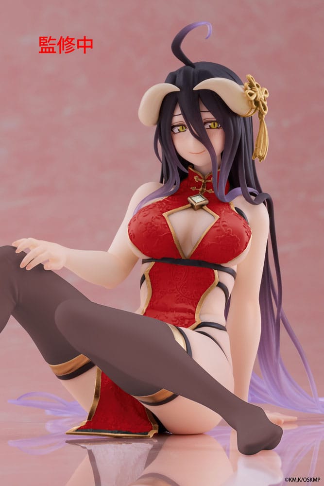 Overlord PVC Statue Desktop Cute Figure Albedo Chinese Dress Ver. Renewal 13 cm Image 8