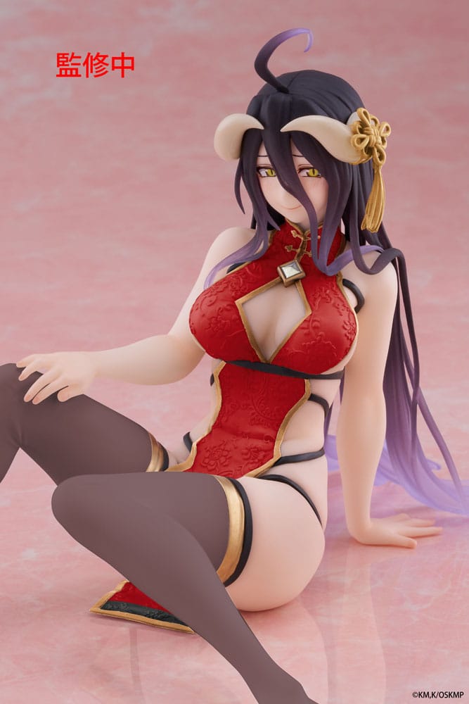 Overlord PVC Statue Desktop Cute Figure Albedo Chinese Dress Ver. Renewal 13 cm Image 9