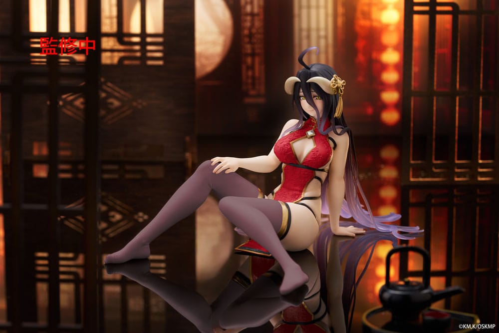 Overlord PVC Statue Desktop Cute Figure Albedo Chinese Dress Ver. Renewal 13 cm Image 10