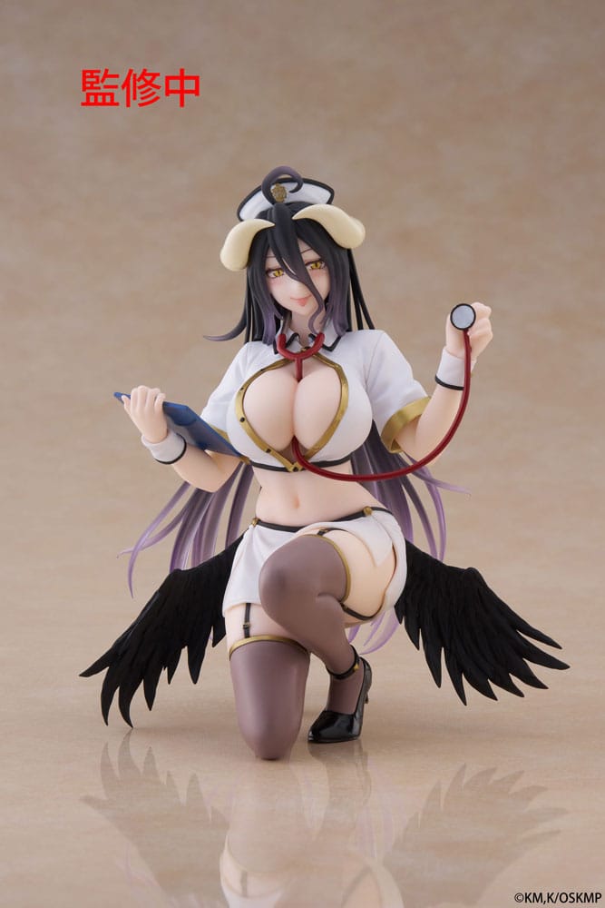 Overlord PVC Statue Desktop Cute Figure Albedo Nurse Ver. Renewal 13 cm Image 1