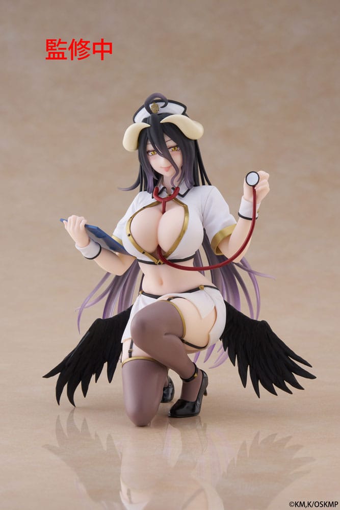 Overlord PVC Statue Desktop Cute Figure Albedo Nurse Ver. Renewal 13 cm Image 2