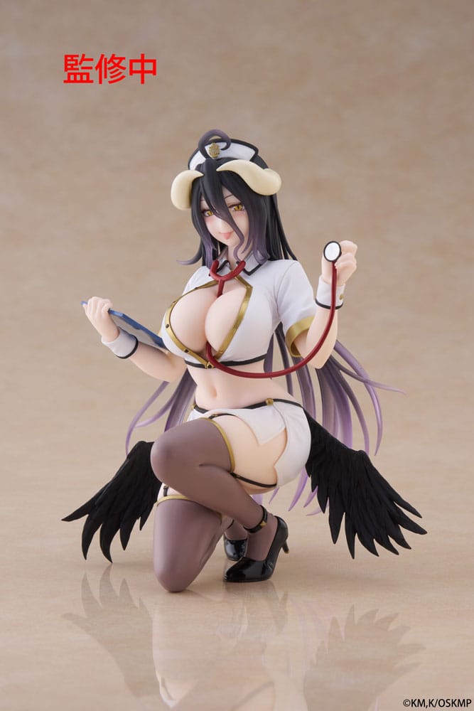 Overlord PVC Statue Desktop Cute Figure Albedo Nurse Ver. Renewal 13 cm Image 3