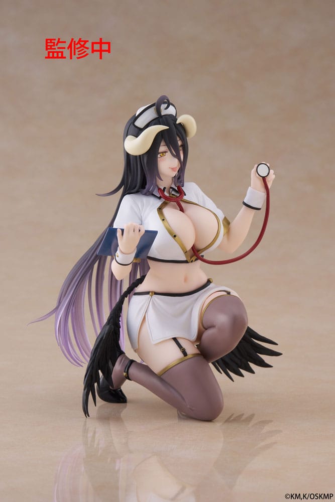 Overlord PVC Statue Desktop Cute Figure Albedo Nurse Ver. Renewal 13 cm Image 5