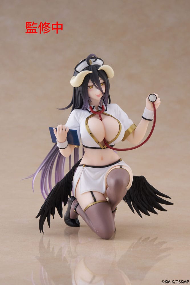 Overlord PVC Statue Desktop Cute Figure Albedo Nurse Ver. Renewal 13 cm Image 6