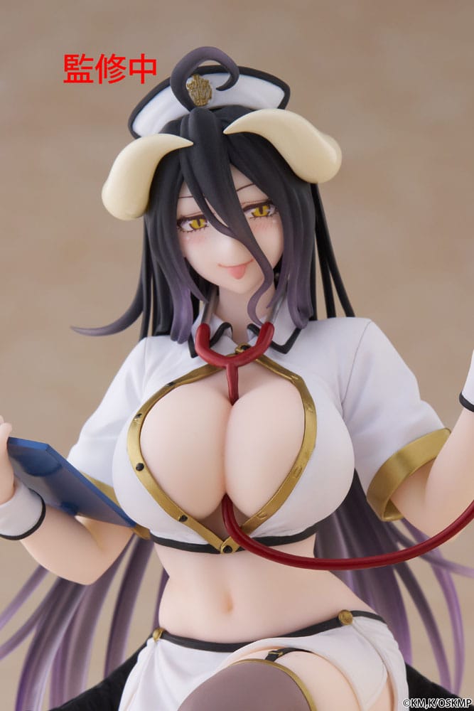 Overlord PVC Statue Desktop Cute Figure Albedo Nurse Ver. Renewal 13 cm Image 7