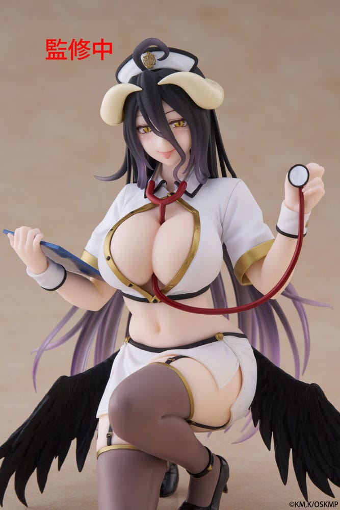 Overlord PVC Statue Desktop Cute Figure Albedo Nurse Ver. Renewal 13 cm Image 9