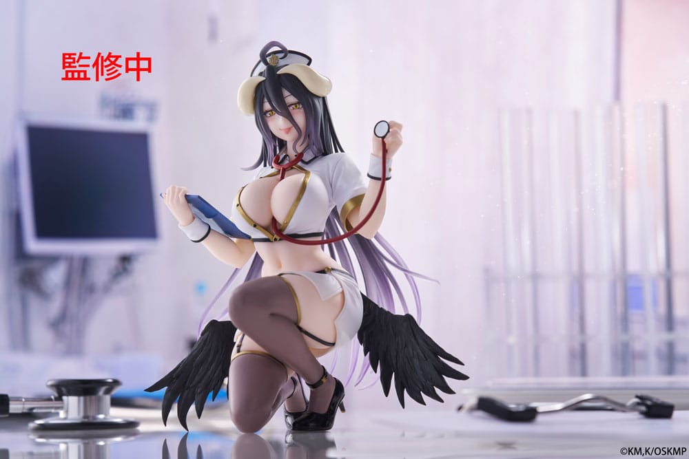 Overlord PVC Statue Desktop Cute Figure Albedo Nurse Ver. Renewal 13 cm Image 11