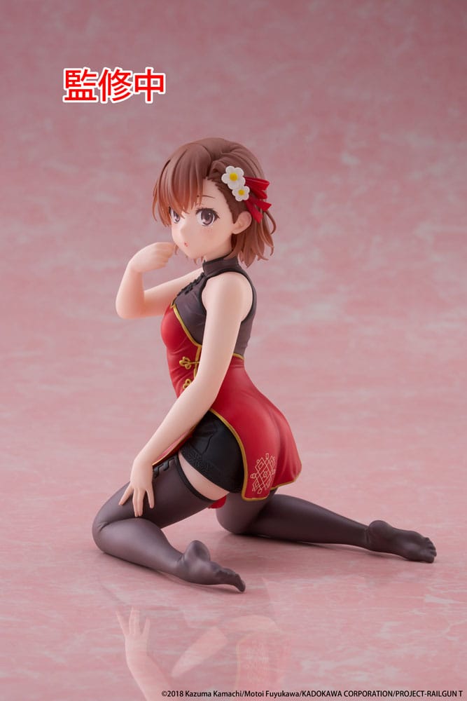 A Certain Scientific Railgun PVC Statue Desktop Cute Figure Mikoto Misaka Chinese Dress Ver. 13 cm Image 2