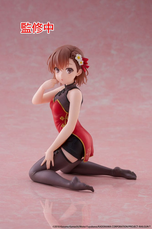 A Certain Scientific Railgun PVC Statue Desktop Cute Figure Mikoto Misaka Chinese Dress Ver. 13 cm Image 1