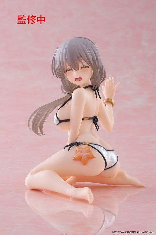 Uzaki-chan Wants to Hang Out! PVC Statue Desktop Cute Figure Tsuki Uzaki (Swimwear Ver.) 13 cm Image 1