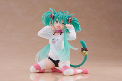Hatsune Miku PVC Statue Desktop Cute Figure Hatsune Miku Cat Ear T-Shirt Ver. 13 cm Image 1