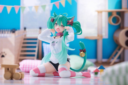Hatsune Miku PVC Statue Desktop Cute Figure Hatsune Miku Cat Ear T-Shirt Ver. 13 cm Image 3