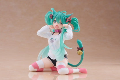 Hatsune Miku PVC Statue Desktop Cute Figure Hatsune Miku Cat Ear T-Shirt Ver. 13 cm Image 5