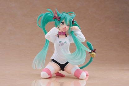 Hatsune Miku PVC Statue Desktop Cute Figure Hatsune Miku Cat Ear T-Shirt Ver. 13 cm Image 8