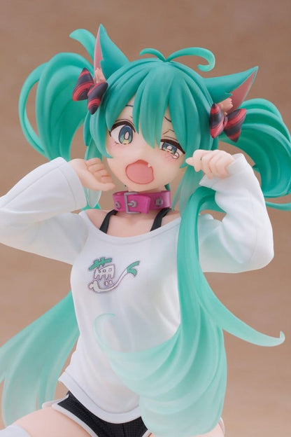 Hatsune Miku PVC Statue Desktop Cute Figure Hatsune Miku Cat Ear T-Shirt Ver. 13 cm Image 10
