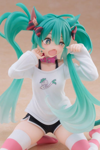 Hatsune Miku PVC Statue Desktop Cute Figure Hatsune Miku Cat Ear T-Shirt Ver. 13 cm Image 11