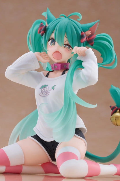 Hatsune Miku PVC Statue Desktop Cute Figure Hatsune Miku Cat Ear T-Shirt Ver. 13 cm Image 12