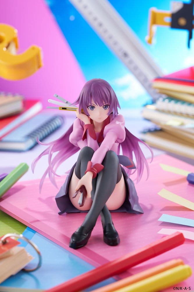 Monogatari PVC Statue Desktop Cute Figure Hitagi Senjougahara 13 cm Image 2