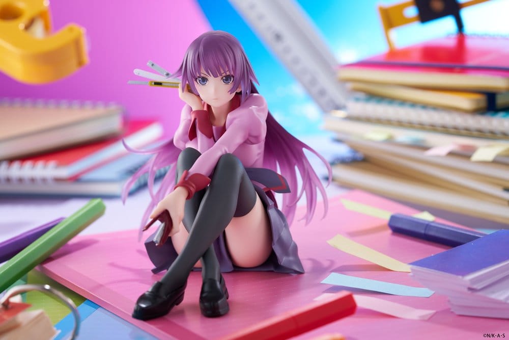 Monogatari PVC Statue Desktop Cute Figure Hitagi Senjougahara 13 cm Image 3
