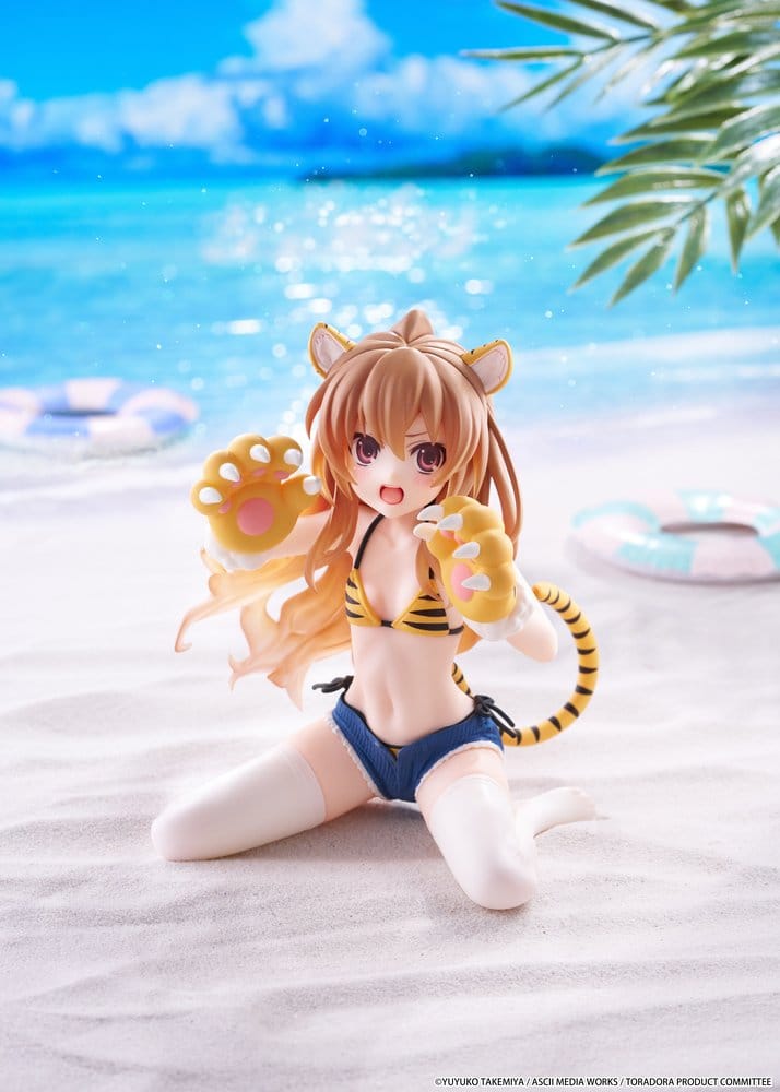 Toradora! Desktop Cute PVC Figur Taiga Aisaka (Tiger Costume Swimwear Ver.) 13 cm Image 3