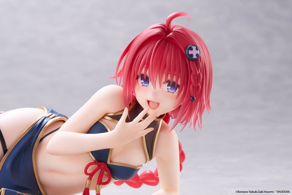 To Love-Ru Darkness Desktop Cute PVC Figur Mea Kurosaki (Chinese Dress Ver.) 13 cm Image 3