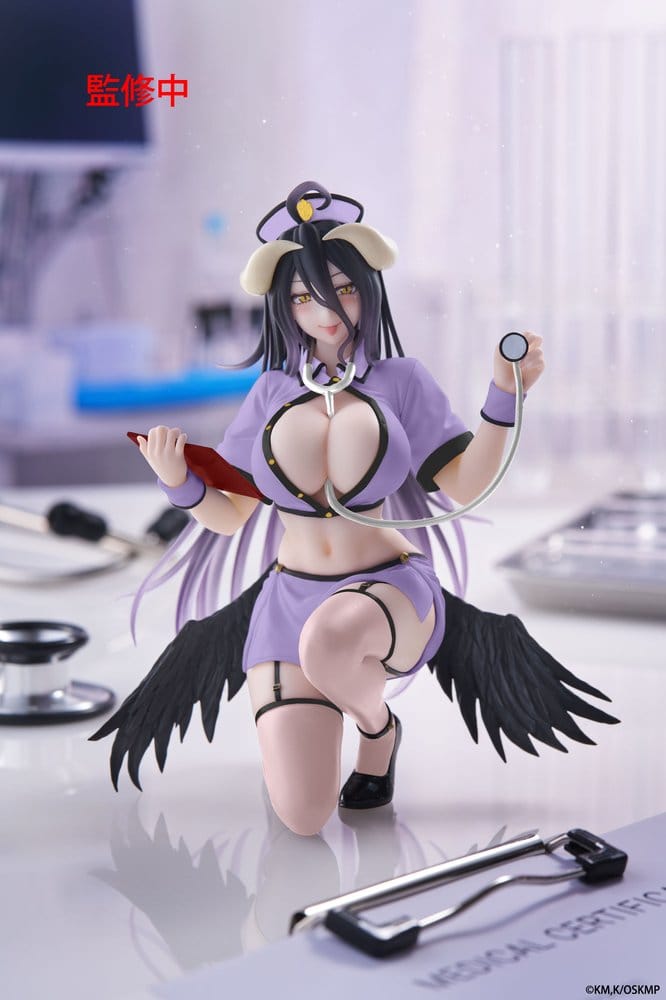Overlord PVC Figur Desktop Cute Albedo (Nurse Ver.) Renewal 13 cm Image 1