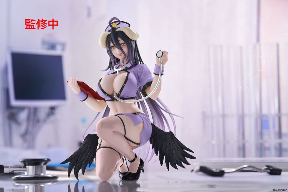 Overlord PVC Figur Desktop Cute Albedo (Nurse Ver.) Renewal 13 cm Image 2