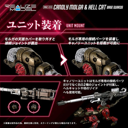 Zoids Plastic Model Kits 2er-Pack 1/100 RMZ-010 Canoly Molga & Hell Cat Base Guards Sets 20 cm Image 7