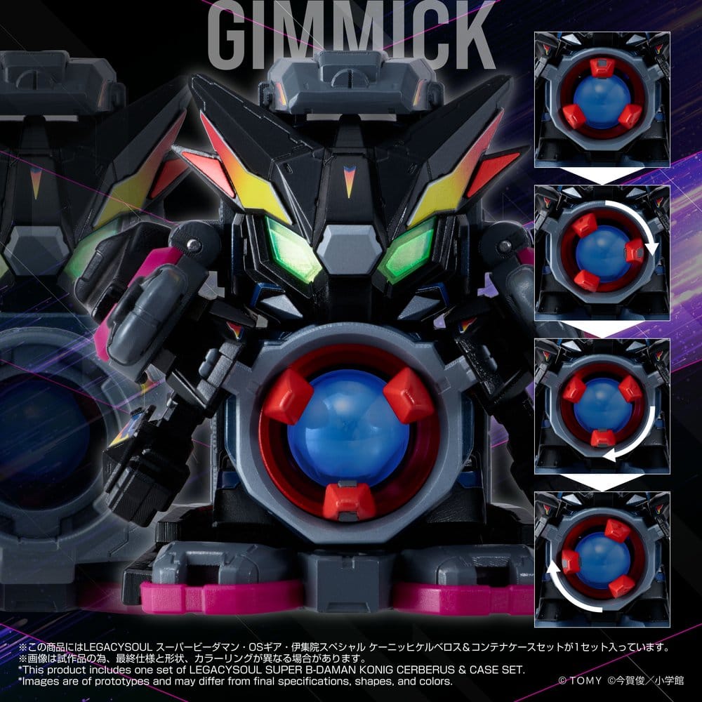 Legacysoul Super B-Daman Actionfiguren Konig Cerberus & Case Set Image 2