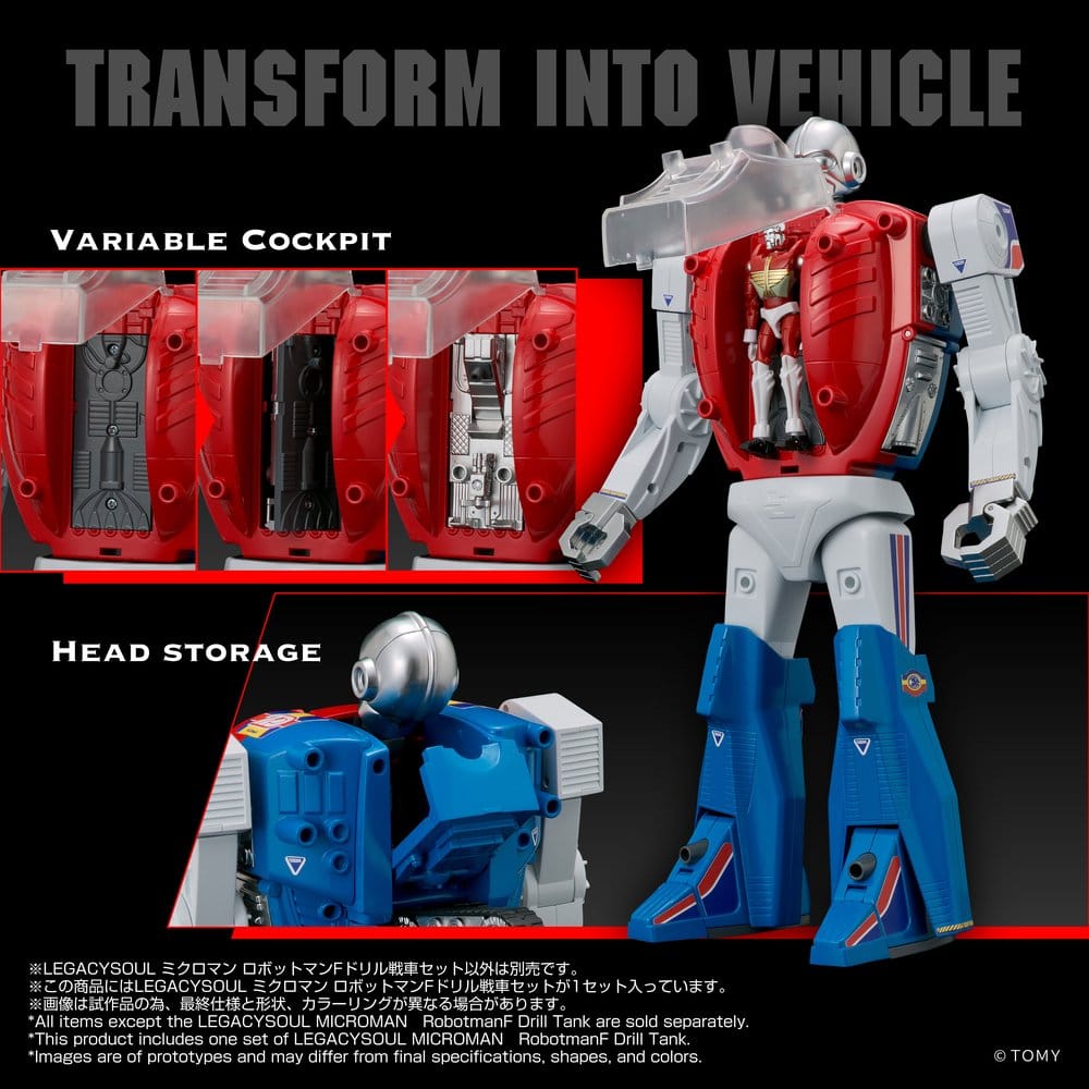Microman Legacysoul Actionfigur Robotman F Drill Tank Image 5