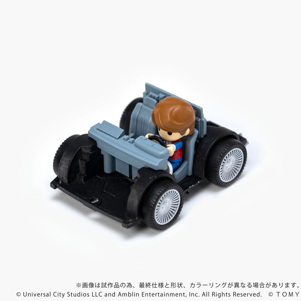Zurück in die Zukunft Q-Village Fahrzeug mit Minifiguren Time Machine 9 cm Image 3