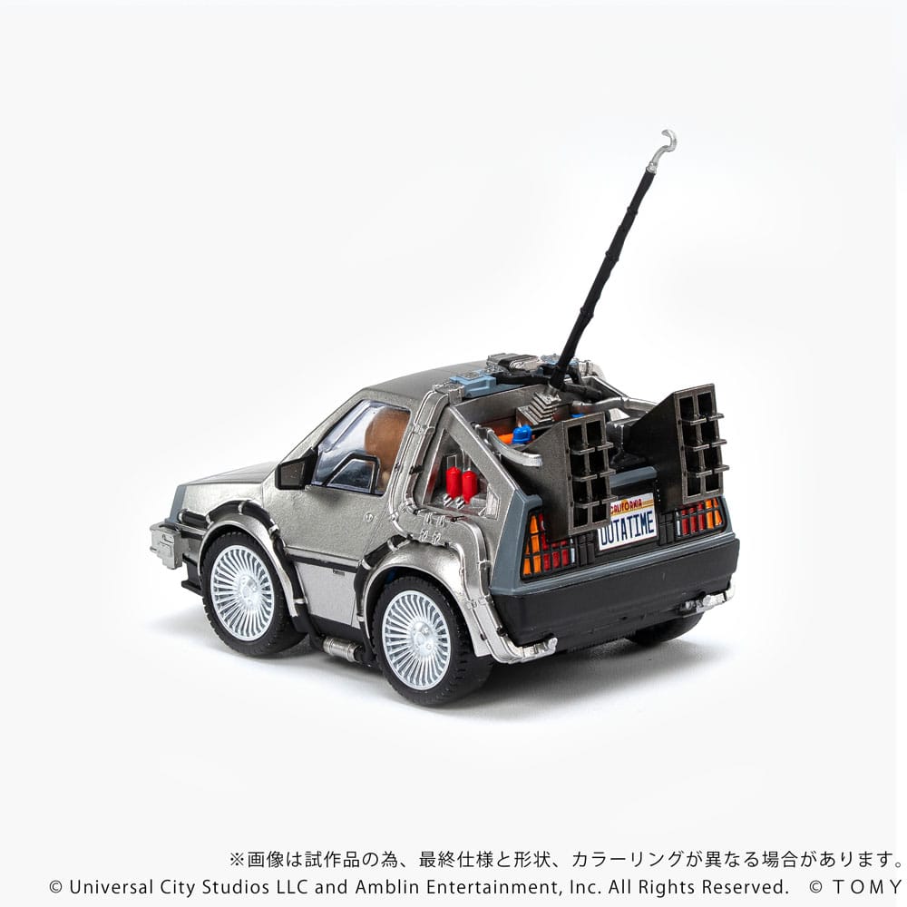 Zurück in die Zukunft Q-Village Fahrzeug mit Minifiguren Time Machine 9 cm Image 6