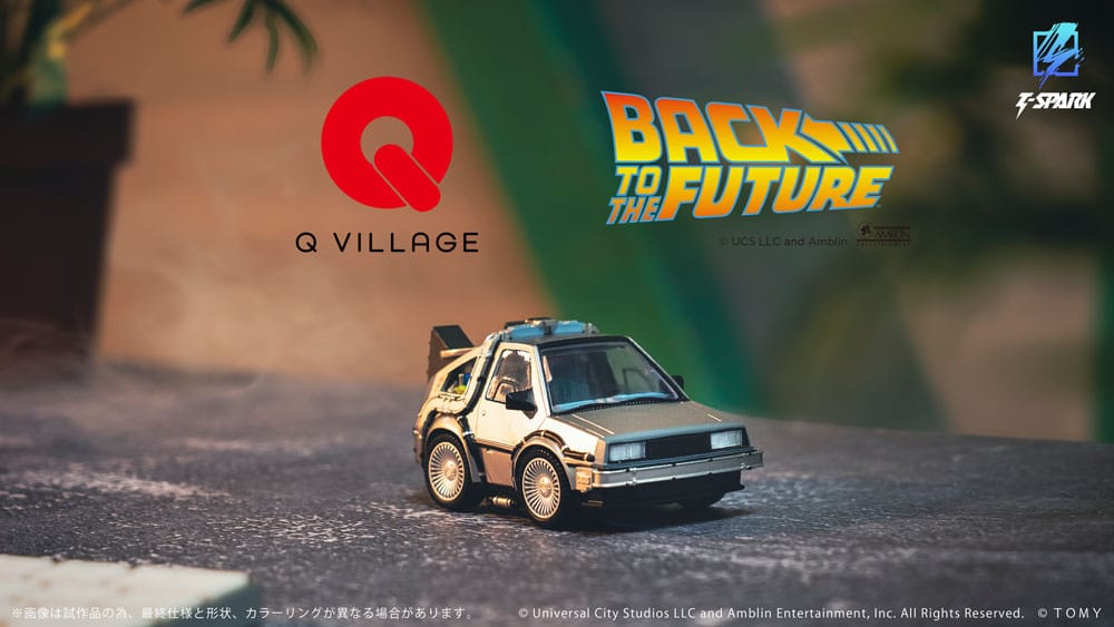 Zurück in die Zukunft Q-Village Fahrzeug mit Minifiguren Time Machine 9 cm Image 8