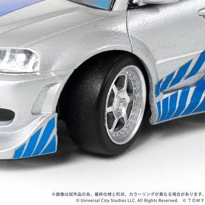 Fast & Furious Q-Village Fahrzeug mit Minifigur Nissan Skyline GT-R (R34) 9 cm Image 5