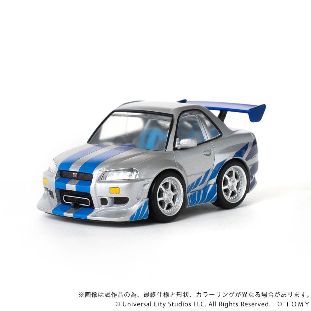 Fast & Furious Q-Village Fahrzeug mit Minifigur Nissan Skyline GT-R (R34) 9 cm Image 8