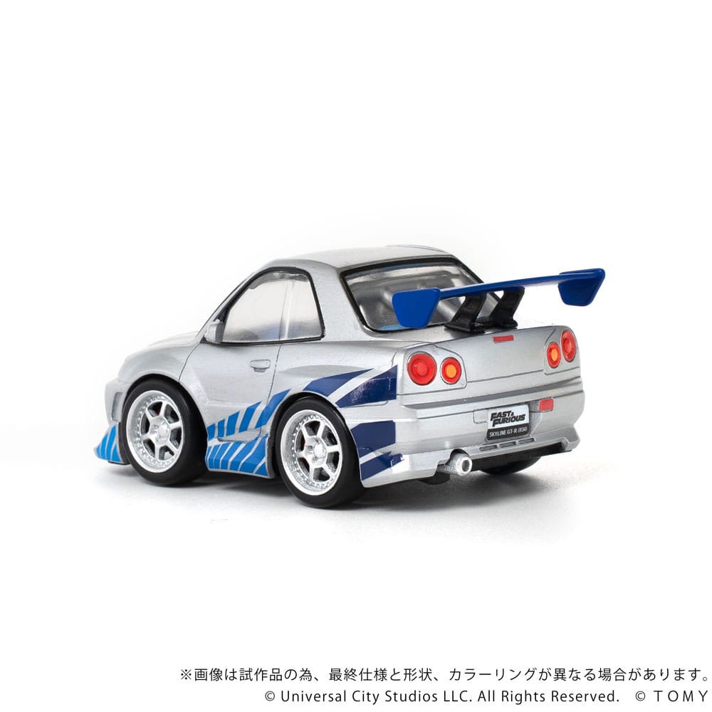 Fast & Furious Q-Village Fahrzeug mit Minifigur Nissan Skyline GT-R (R34) 9 cm Image 9