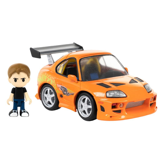 Fast & Furious Q-Village Fahrzeug mit Minifigur Toyota Supra JZA80 9 cm Image 1