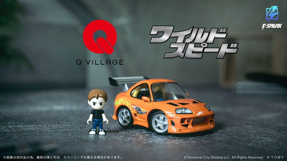 Fast & Furious Q-Village Fahrzeug mit Minifigur Toyota Supra JZA80 9 cm Image 7