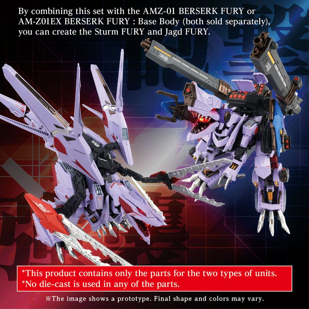 Zoids Model Kit Zubehör-Set AM-Z01CP Berserk Fury Sturm & Jagd Unit Image 2