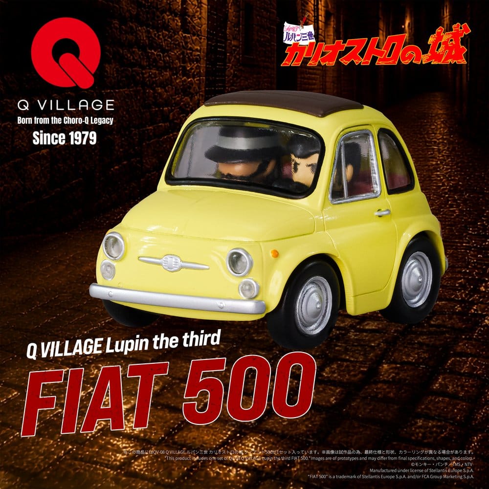 Lupin the Third: The Castle of Cagliostro Q Village PVC Figur QV-08 Fiat 500 8 cm Image 2