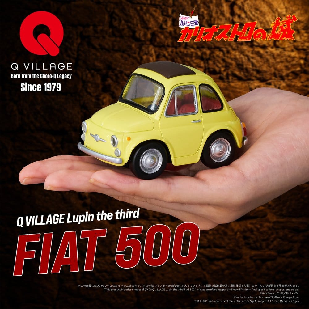 Lupin the Third: The Castle of Cagliostro Q Village PVC Figur QV-08 Fiat 500 8 cm Image 3