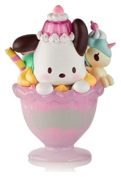 Hello Kitty & Friends Window Box Figur Fast Food Pochacco Pink Unicorn Sundae 9 cm Image 1