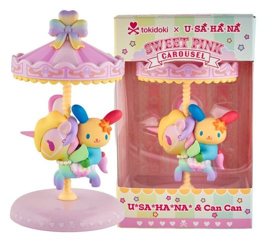 tokidoki x HKF Window Box Figur U*SA*HA*NA & Can Can Sweet Pink Carousel Special Edition 8 cm Image 1