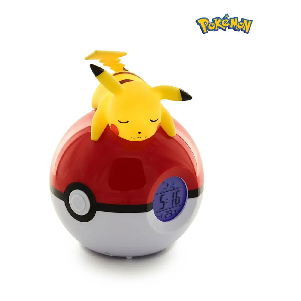 Pokémon Wecker Pokeball mit Leuchtfunktion Pikachu 18 cm Image