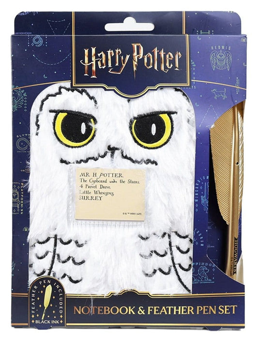 Harry Potter Plüsch Notizbuch Set mit Stift Hedwig Magical Locations Image 1