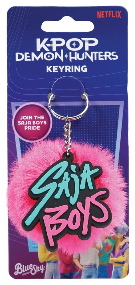 KPop Demon Hunters Pom Pom Schlüsselanhänger Saja Boys Image