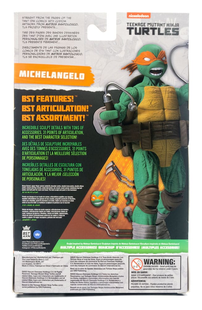 Teenage Mutant Ninja Turtles BST AXN Actionfigur Michelangelo (IDW Comics) 13 cm Image 8