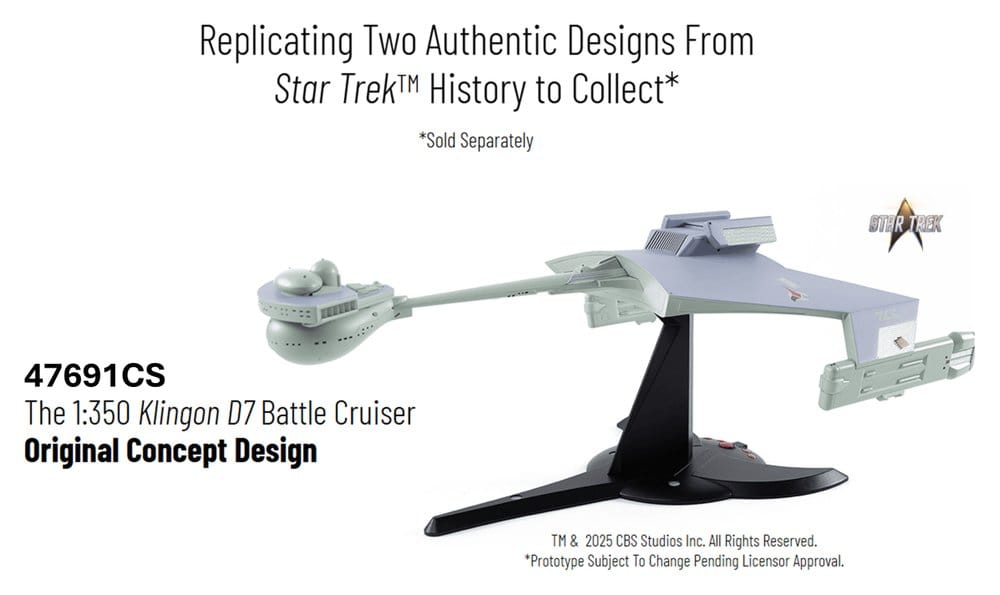 Star Trek TOS DieCast Replik 1/350 Klingon D7 Battle Cruiser Original Concept Design heo EU Exclusive 66 cm Image 2